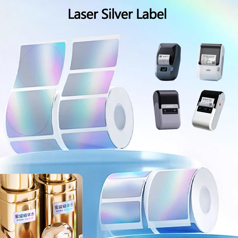 Printable Heat Transfer Vinyl - Niimbot M2/M3/B32/Z401 Laser Silver Label Heat