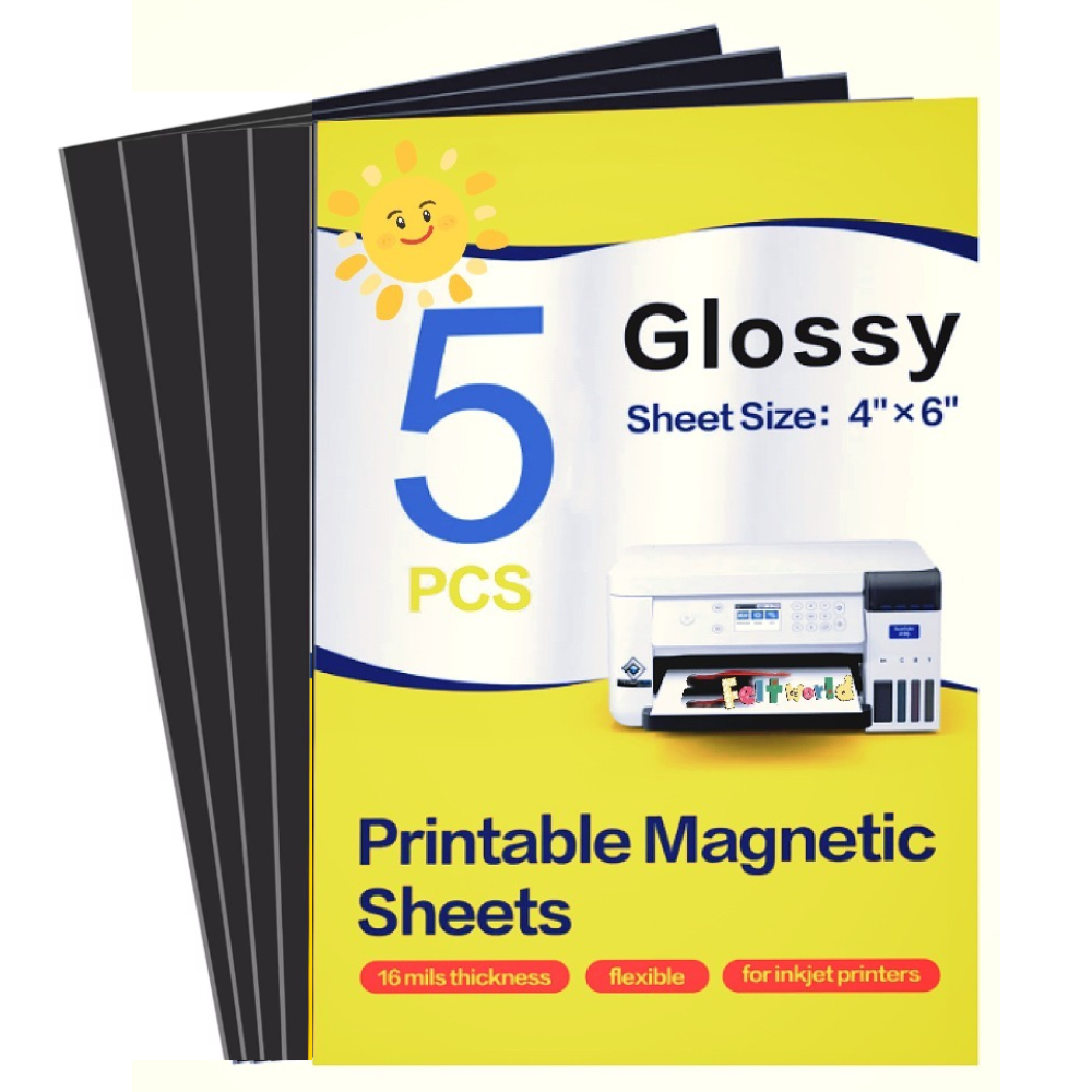 Commercial Printing Paper - 5 Sheets Printable Magnetic Sheets Make
