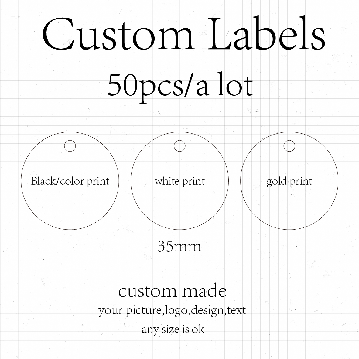 Commercial Printing Products - 35MM Customize Circular Label Print Your
