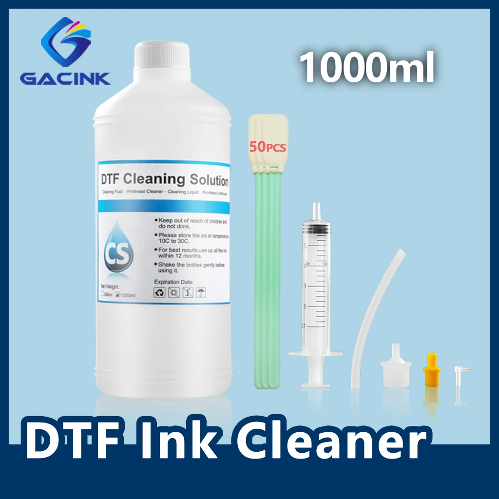 Print Head Cleaning Kit - 1000ML DTF Ink Cleaning Solution Cleaner