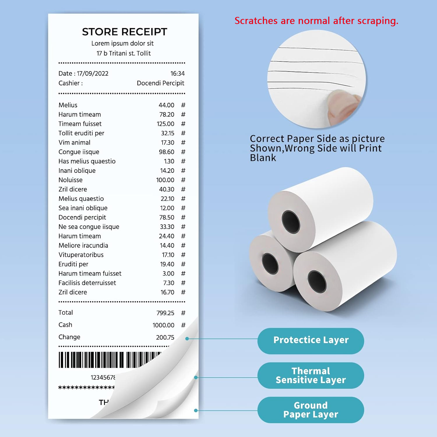80MM Thermal Receipt Paper 3/6 - Commercial Printing Paper ulasan dan harga
