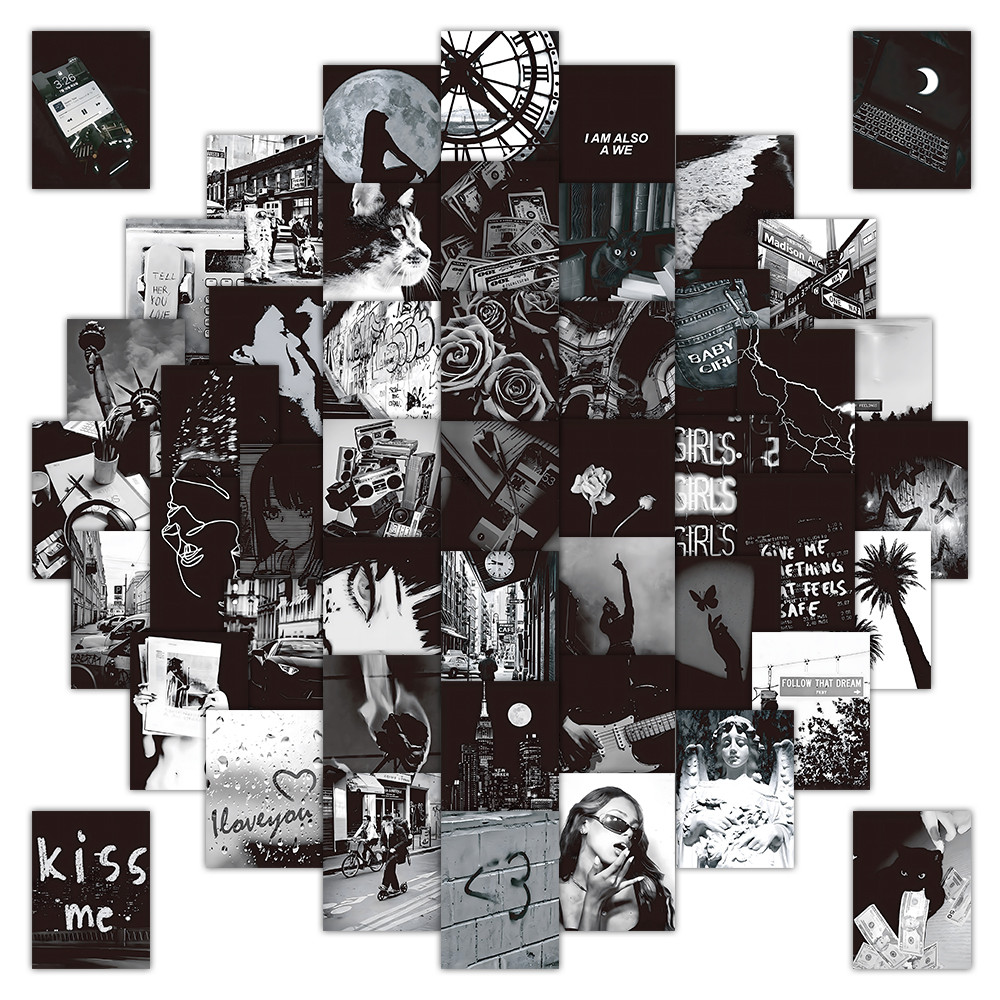 Black & White Aesthetic Wall C - Commercial Printing Paper ulasan dan harga