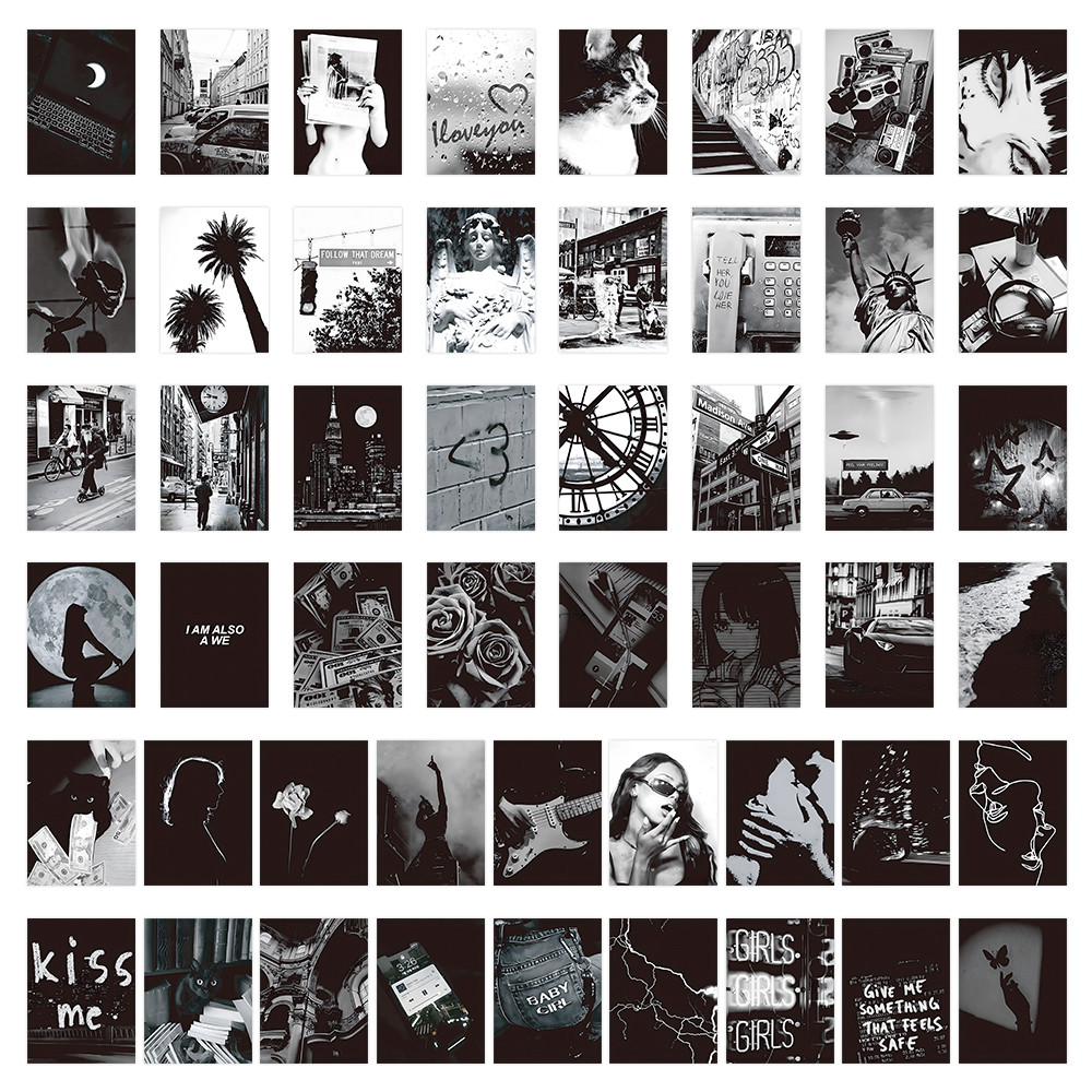 Black & White Aesthetic Wall C - Commercial Printing Paper ulasan dan harga