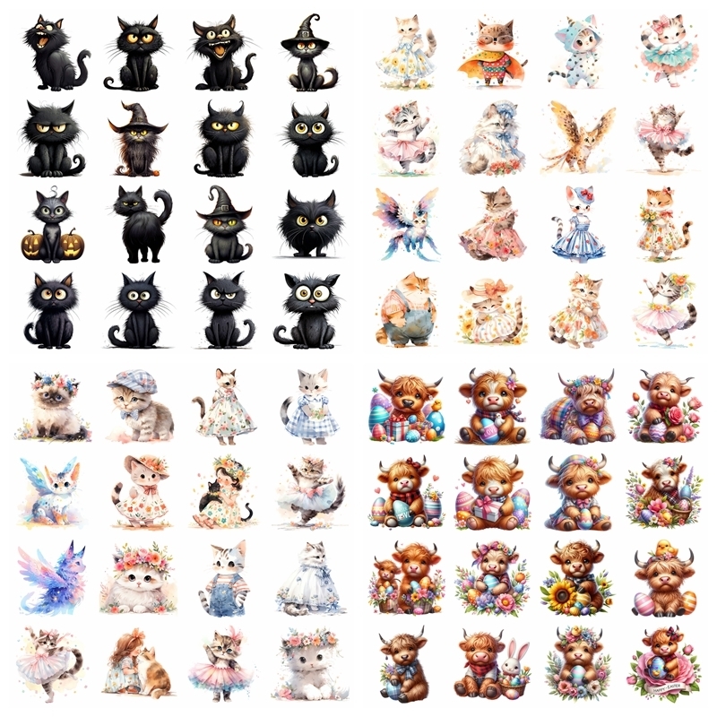 14cm black cat sloth heat tran - Printable Heat Transfer Vinyl ulasan dan harga
