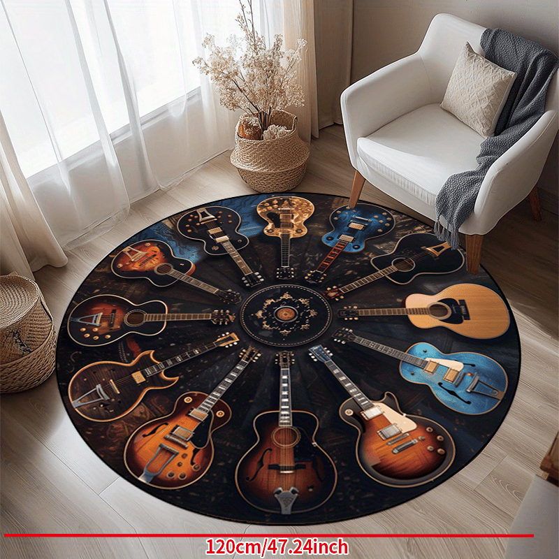 VIKAMA Rock Guitar Round Area  - Commercial Printing Products ulasan dan harga