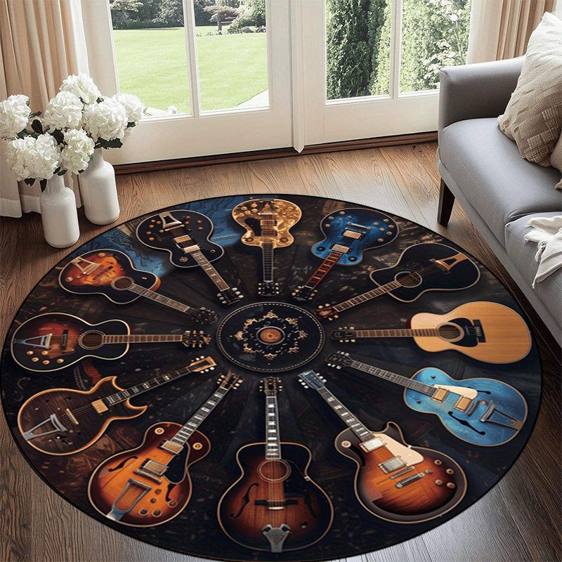 VIKAMA Rock Guitar Round Area  - Commercial Printing Products ulasan dan harga