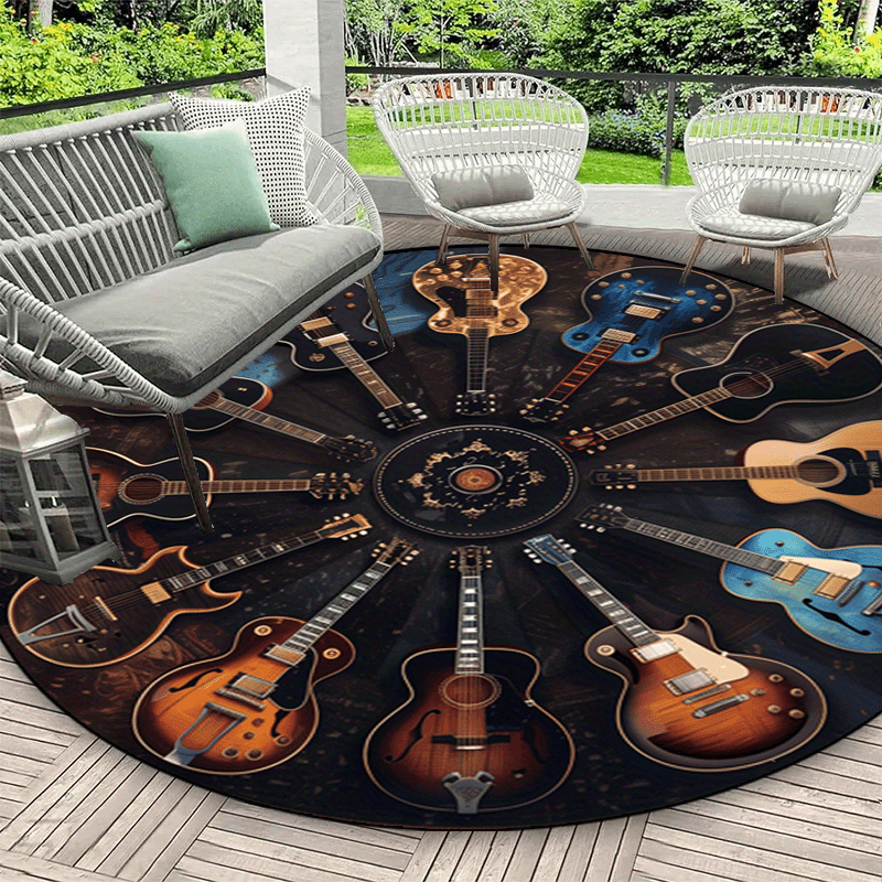 VIKAMA Rock Guitar Round Area  - Commercial Printing Products ulasan dan harga