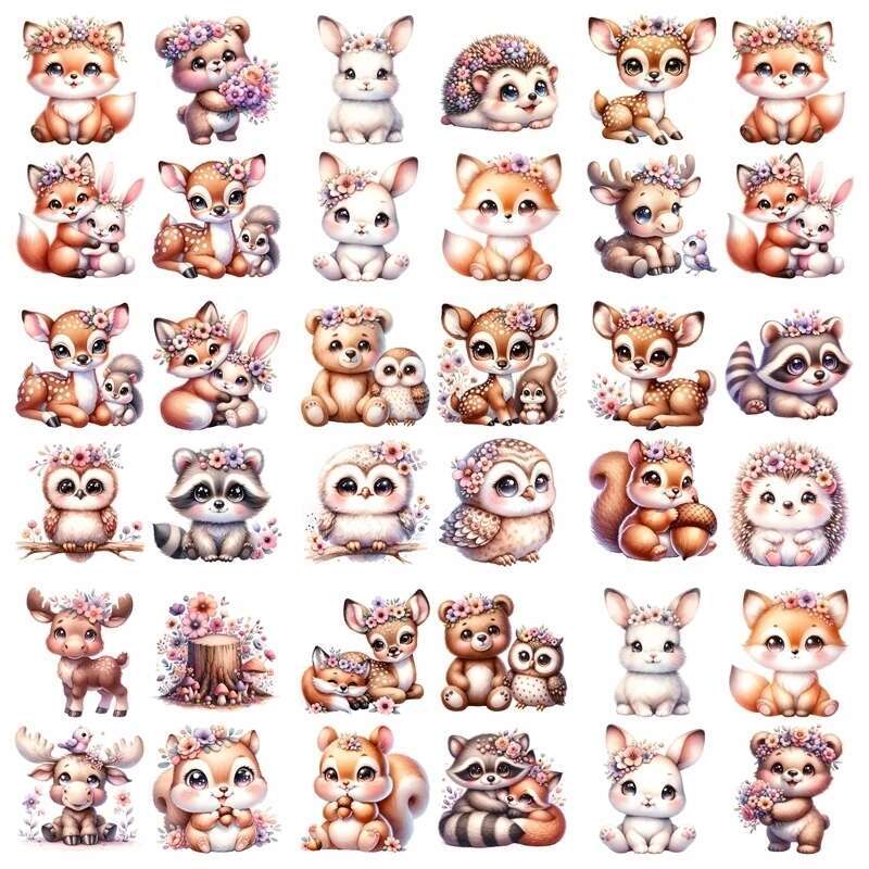 14CM Suit Cute Flower Animal F - Printable Heat Transfer Vinyl ulasan dan harga