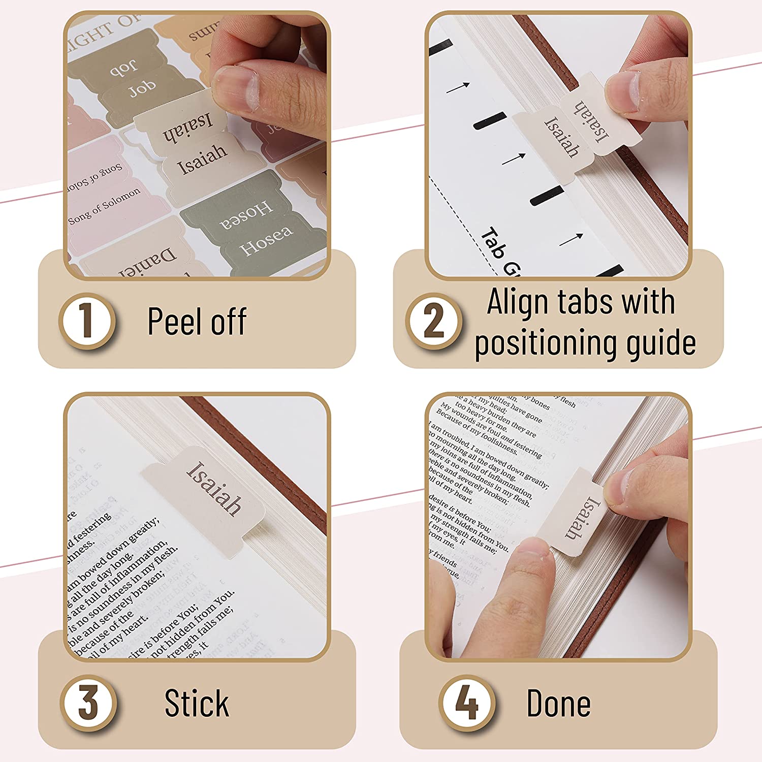 5 Sheets(75pcs) Bible Tabs Lar - Commercial Printing Paper ulasan dan harga
