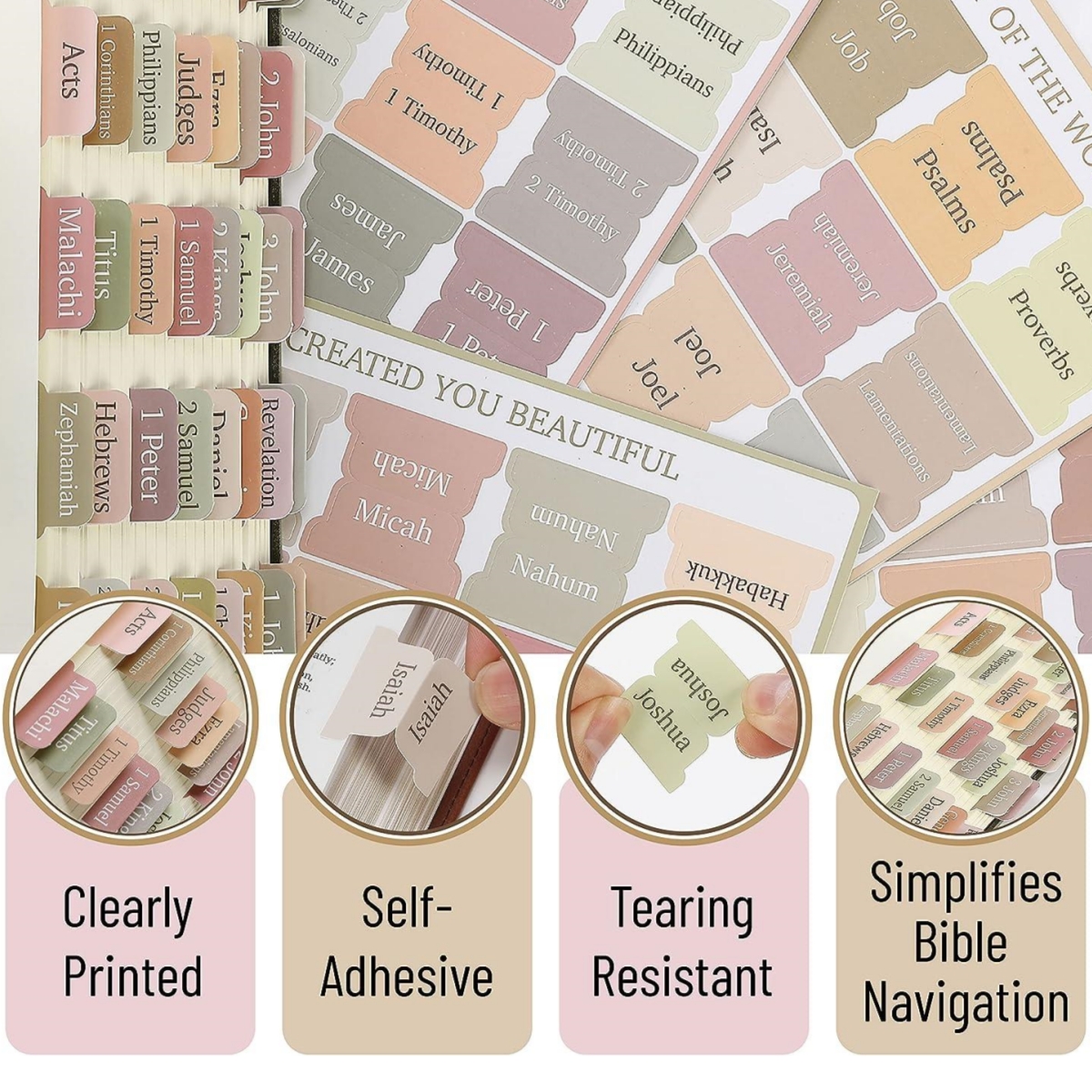 5 Sheets(75pcs) Bible Tabs Lar - Commercial Printing Paper ulasan dan harga