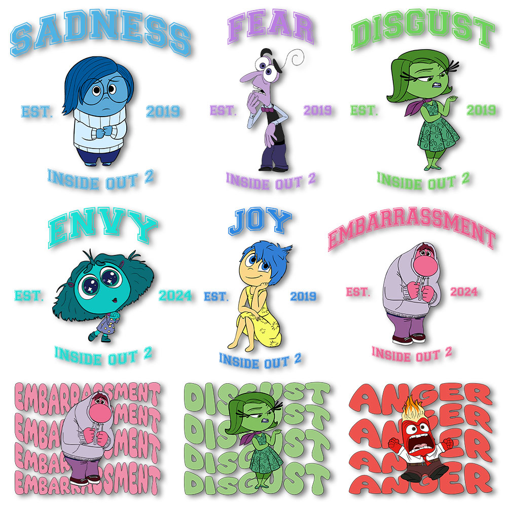 Inside Out Iron on Decals Heat - Printable Heat Transfer Vinyl ulasan dan harga