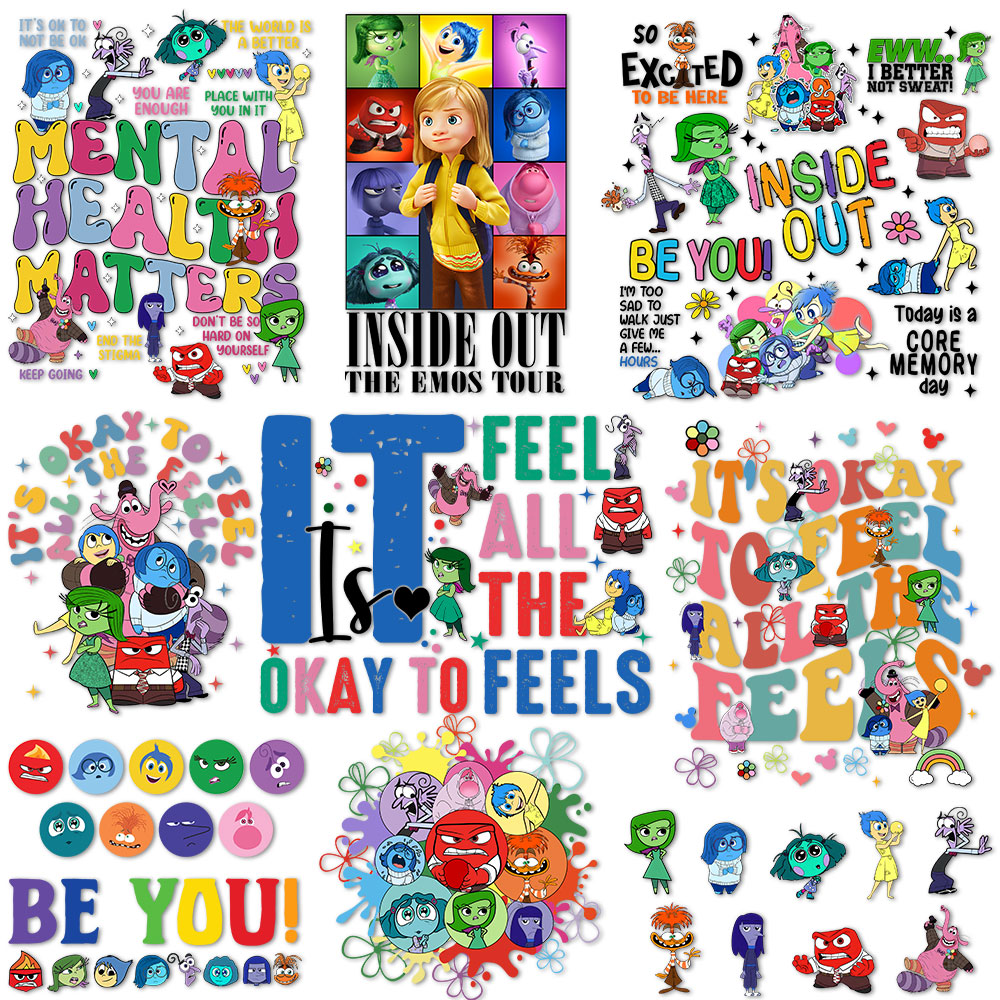 Inside Out Iron on Decals for  - Printable Heat Transfer Vinyl ulasan dan harga