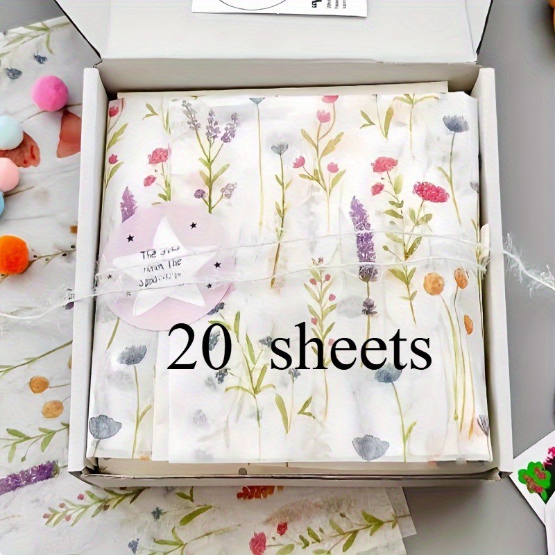 20 Sheets Lavender Print Gift  - Commercial Printing Paper ulasan dan harga